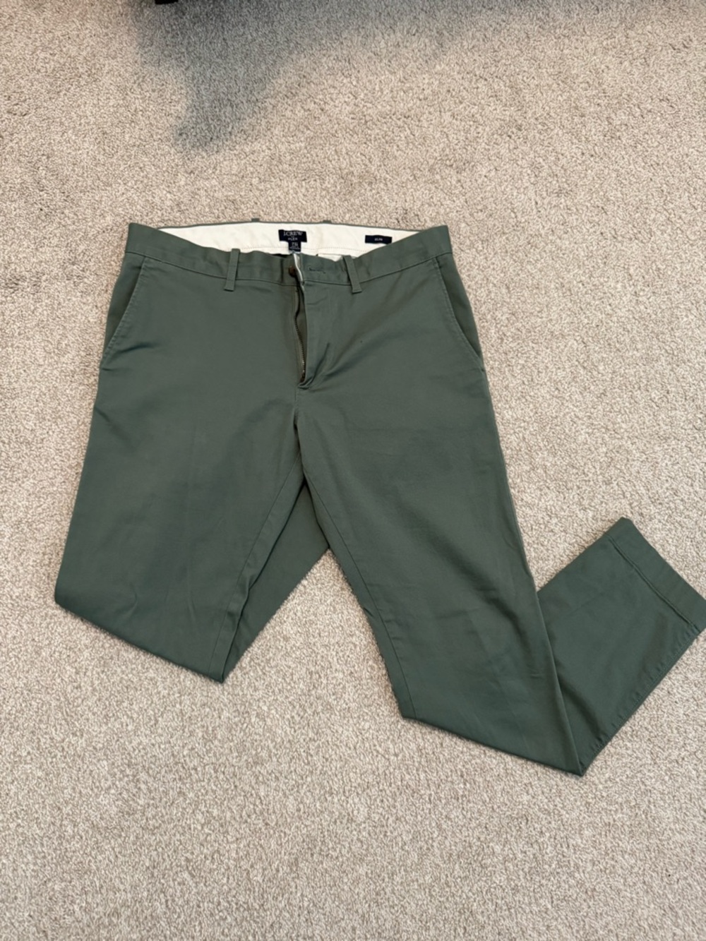 J. Crew Men's Olive Chino Pants